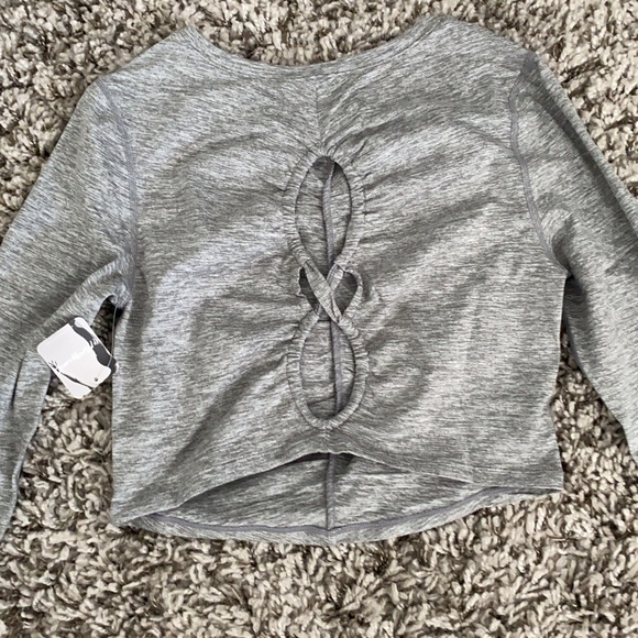 FREE PEOPLE MOVEMENT KEY HOLE BACK CROP TOP M - Picture 5 of 8